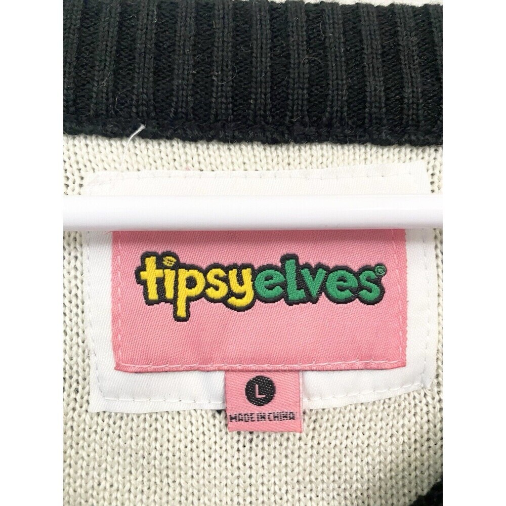 Tipsy Elves Black Santa Unicorn Sweater - Picture 6 of 7